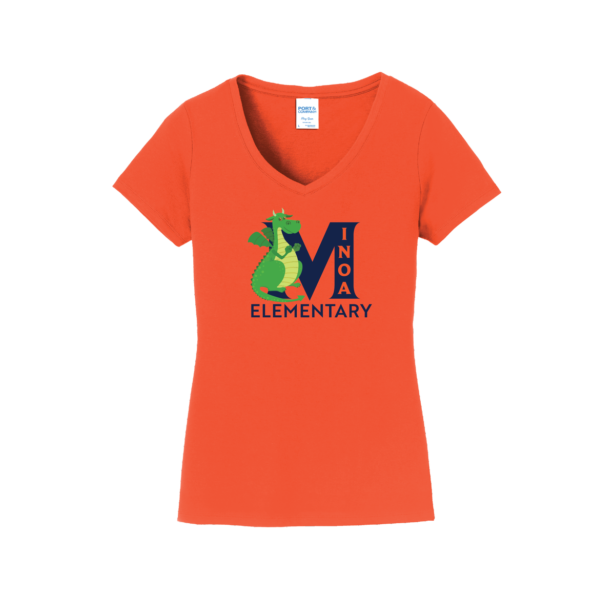 Port & Company® Women's Fan Favorite™ V-Neck Tee - Dragon M