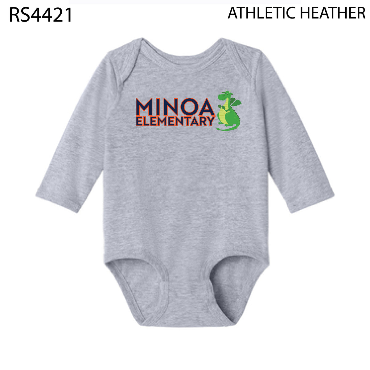 Rabbit Skins™ Infant Long Sleeve Jersey Bodysuit - Minoa Dragon