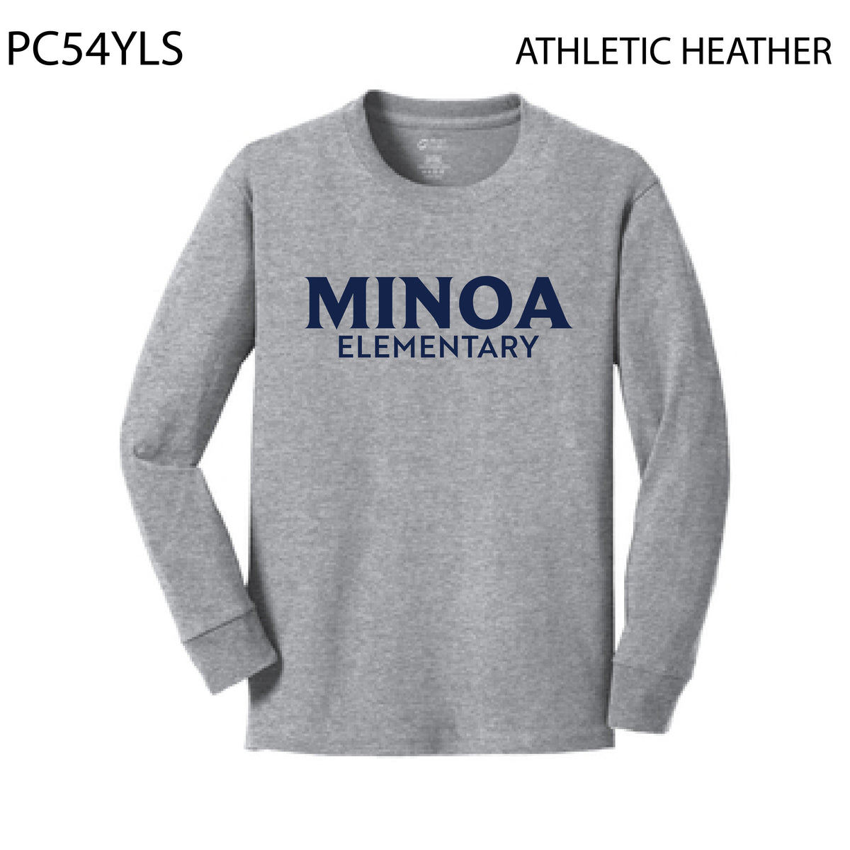 Port & Company® Youth Long Sleeve Core Cotton Tee - Minoa Elementary