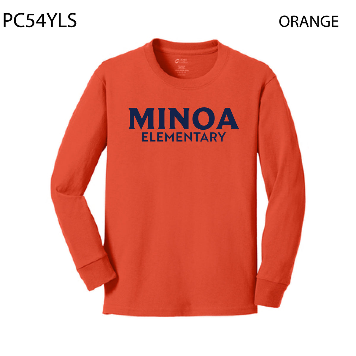 Port & Company® Youth Long Sleeve Core Cotton Tee - Minoa Elementary