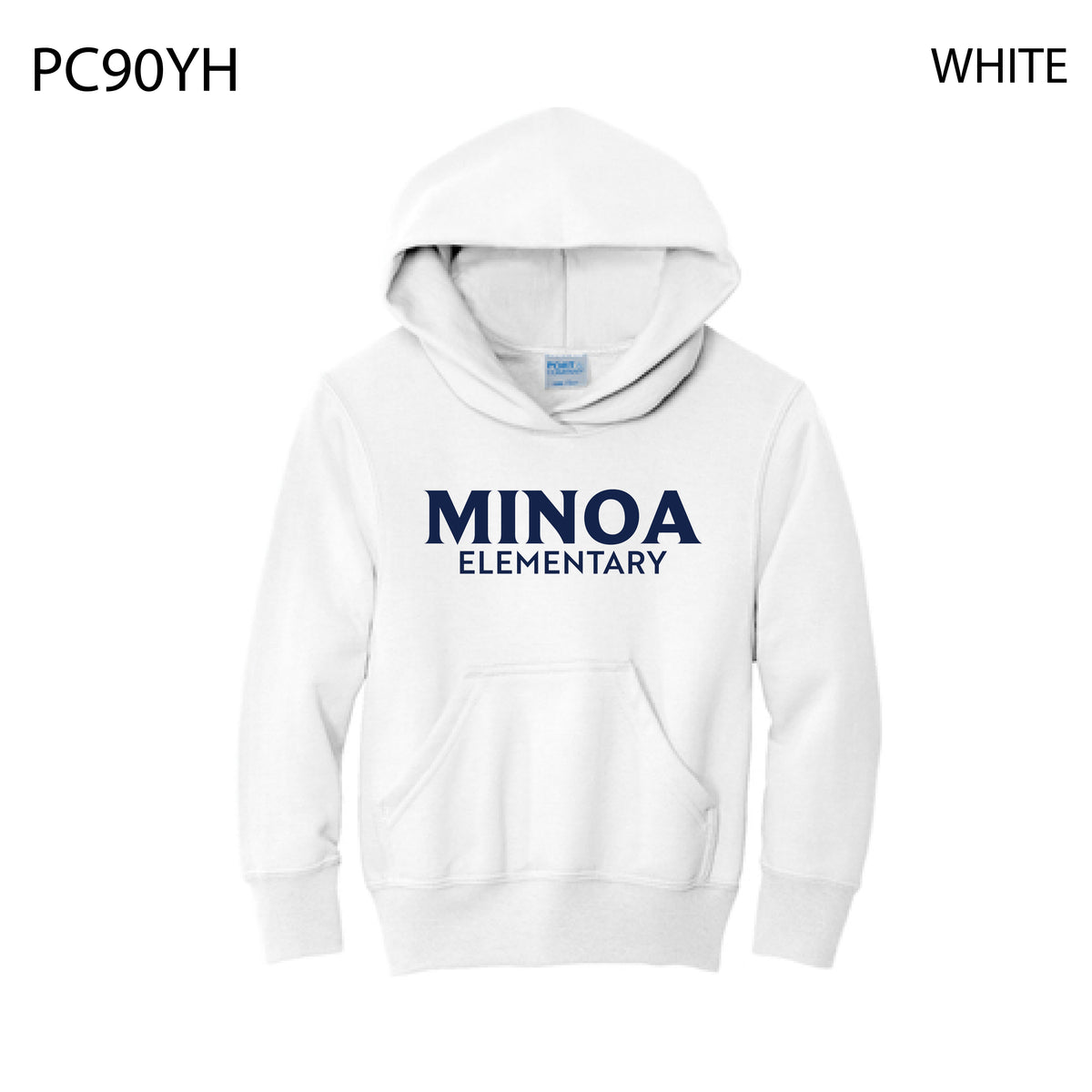 Port & Company® Youth Core Fleece Pullover Hooded Sweatshirt - Minoa Elementary