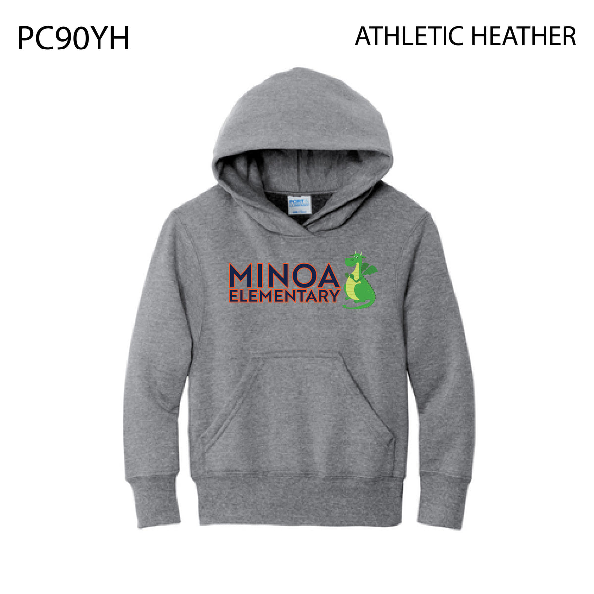 Port & Company® Youth Core Fleece Pullover Hooded Sweatshirt - Minoa Dragon