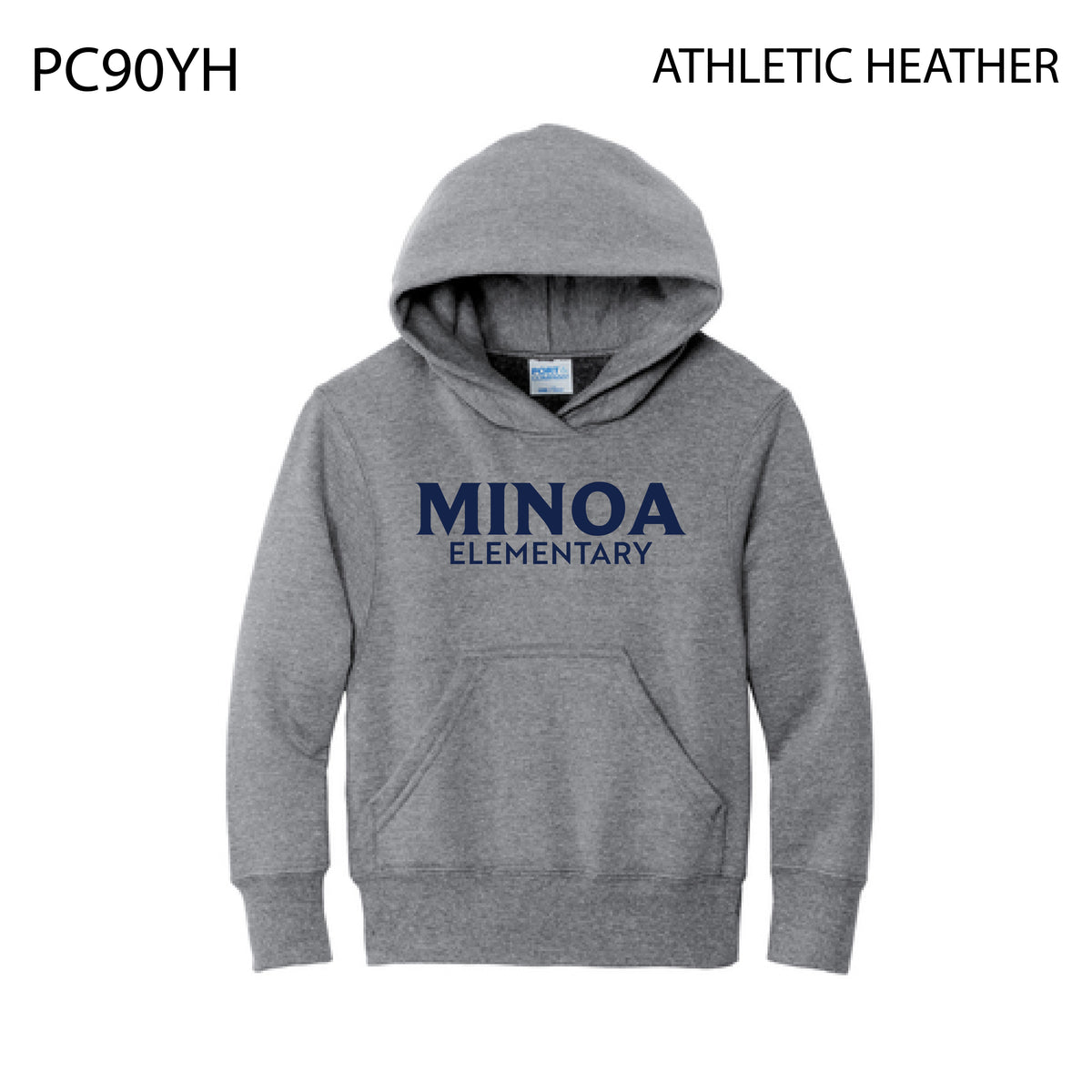 Port & Company® Youth Core Fleece Pullover Hooded Sweatshirt - Minoa Elementary