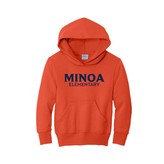 Port & Company® Youth Core Fleece Pullover Hooded Sweatshirt - Minoa Elementary