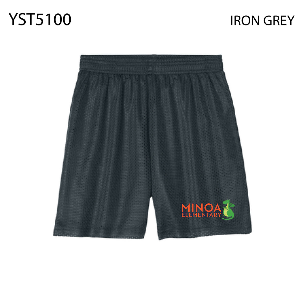 Sport-Tek® Youth PosiCharge® Mesh 5” Short - Minoa Dragon