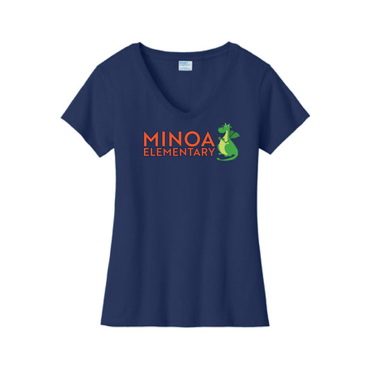 Port & Company® Women's Fan Favorite™ V-Neck Tee - Minoa Dragon