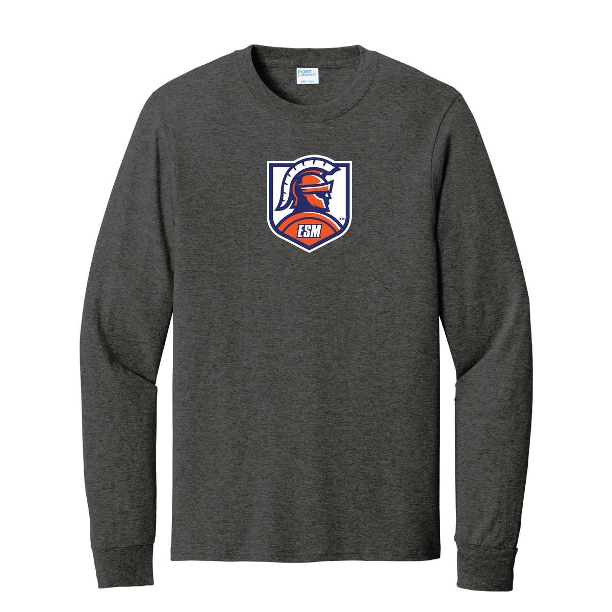 Port & Company® Long Sleeve Core Cotton Tee - Spartan Crest