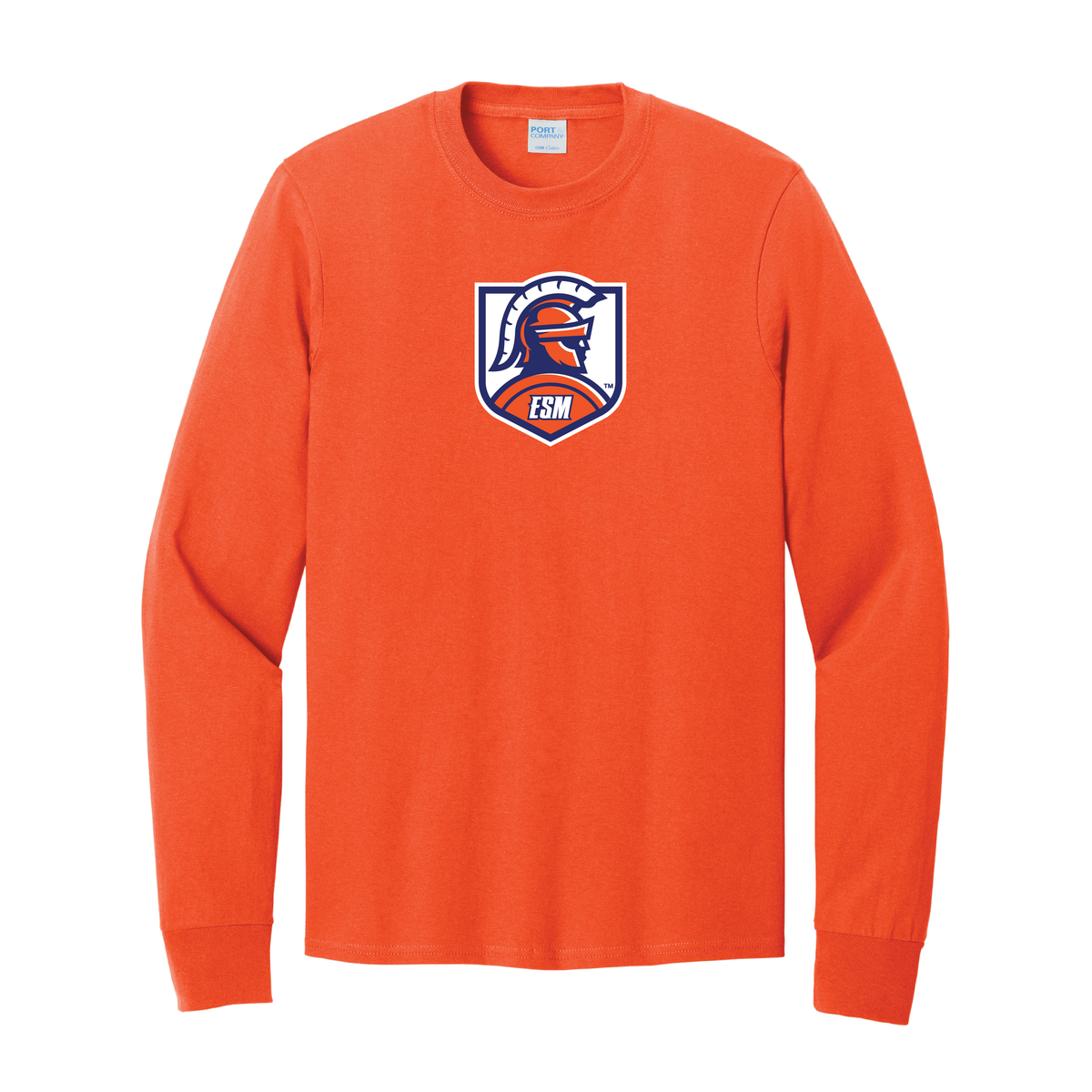 Port & Company® Long Sleeve Core Cotton Tee - Spartan Crest