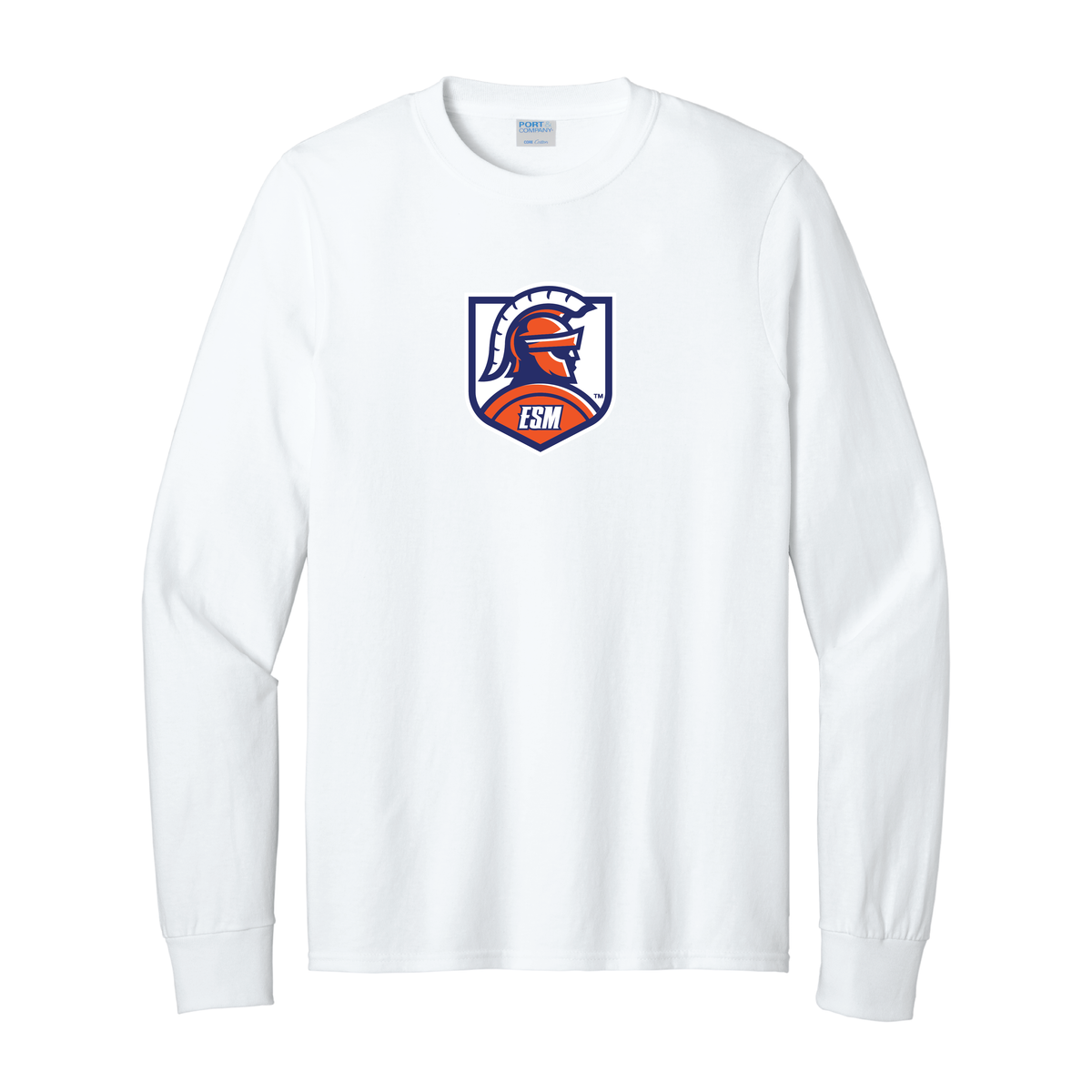 Port & Company® Long Sleeve Core Cotton Tee - Spartan Crest