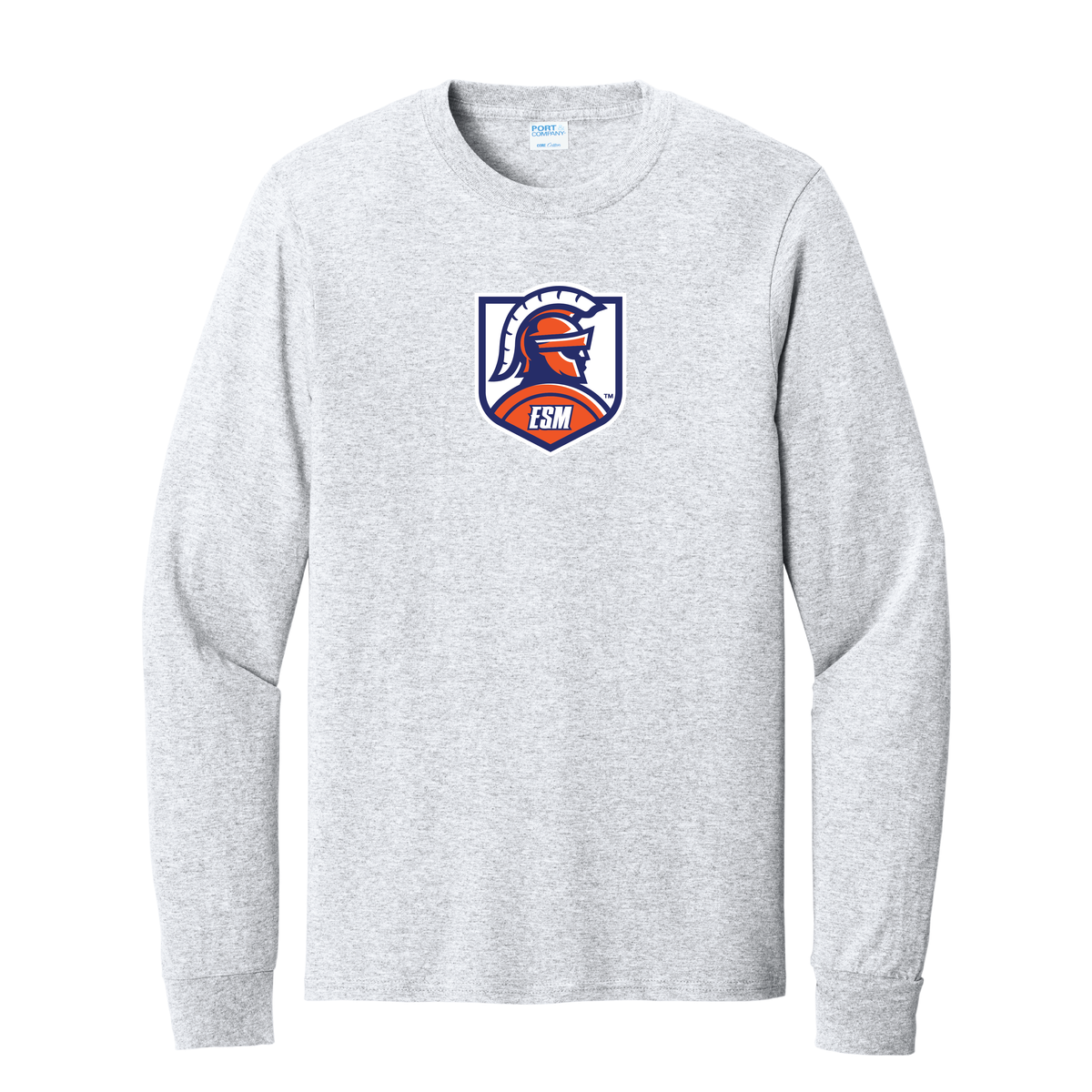 Port & Company® Long Sleeve Core Cotton Tee - Spartan Crest