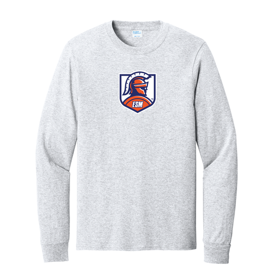 Port & Company® Long Sleeve Core Cotton Tee - Spartan Crest