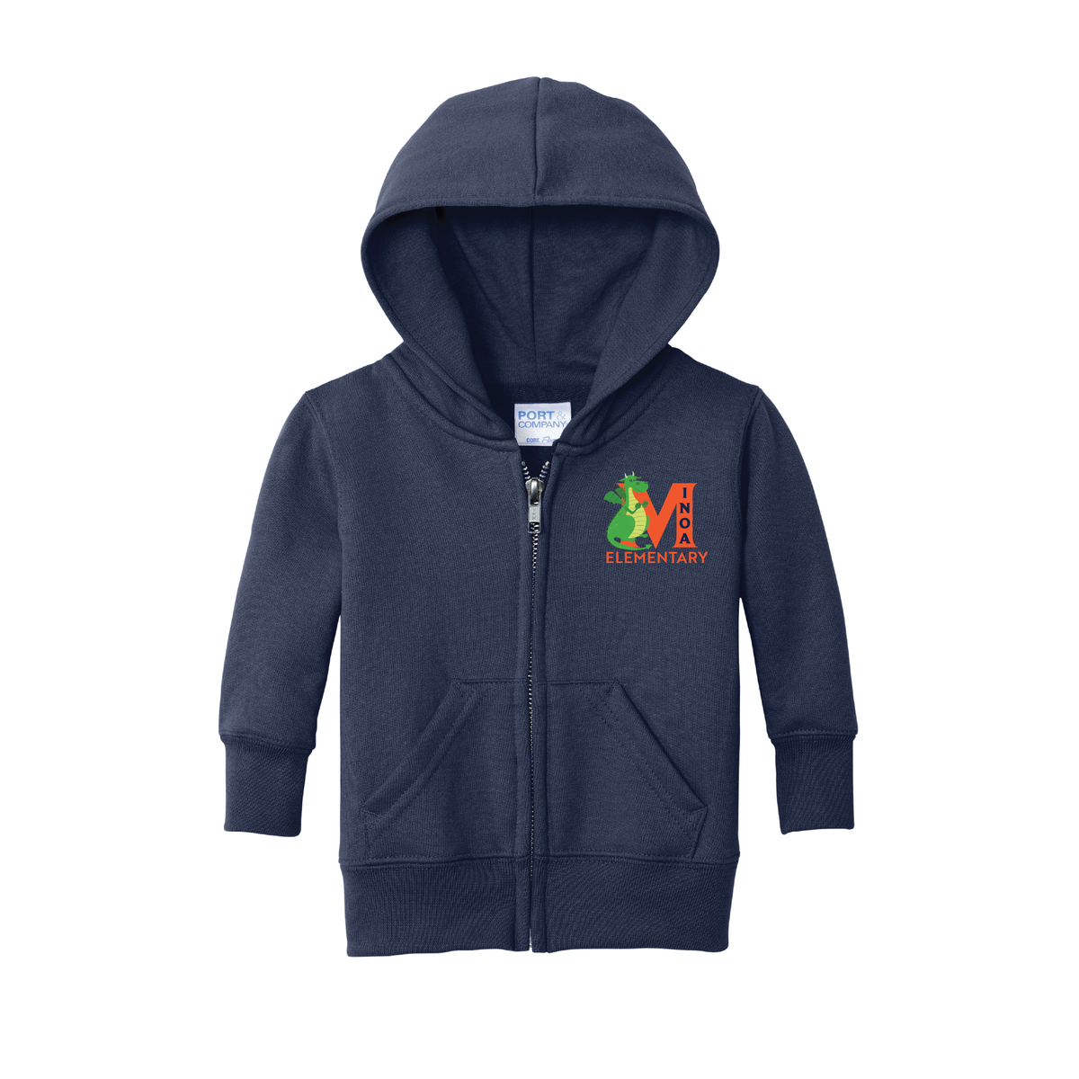 Port & Company® Infant Core Fleece Full-Zip Hooded Sweatshirt - Dragon M