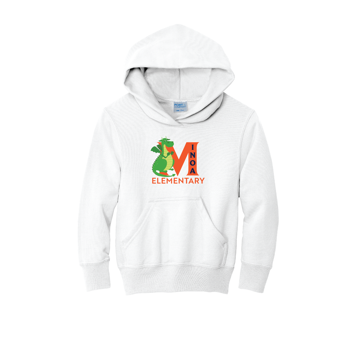 Port & Company® Youth Core Fleece Pullover Hooded Sweatshirt - Dragon M