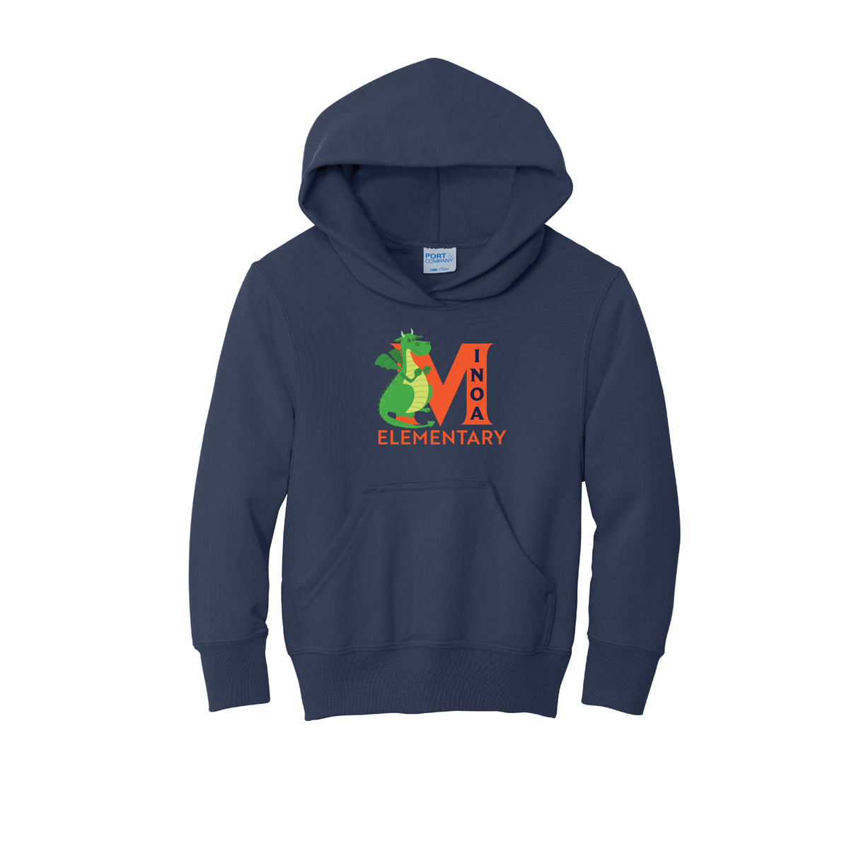 Port & Company® Youth Core Fleece Pullover Hooded Sweatshirt - Dragon M