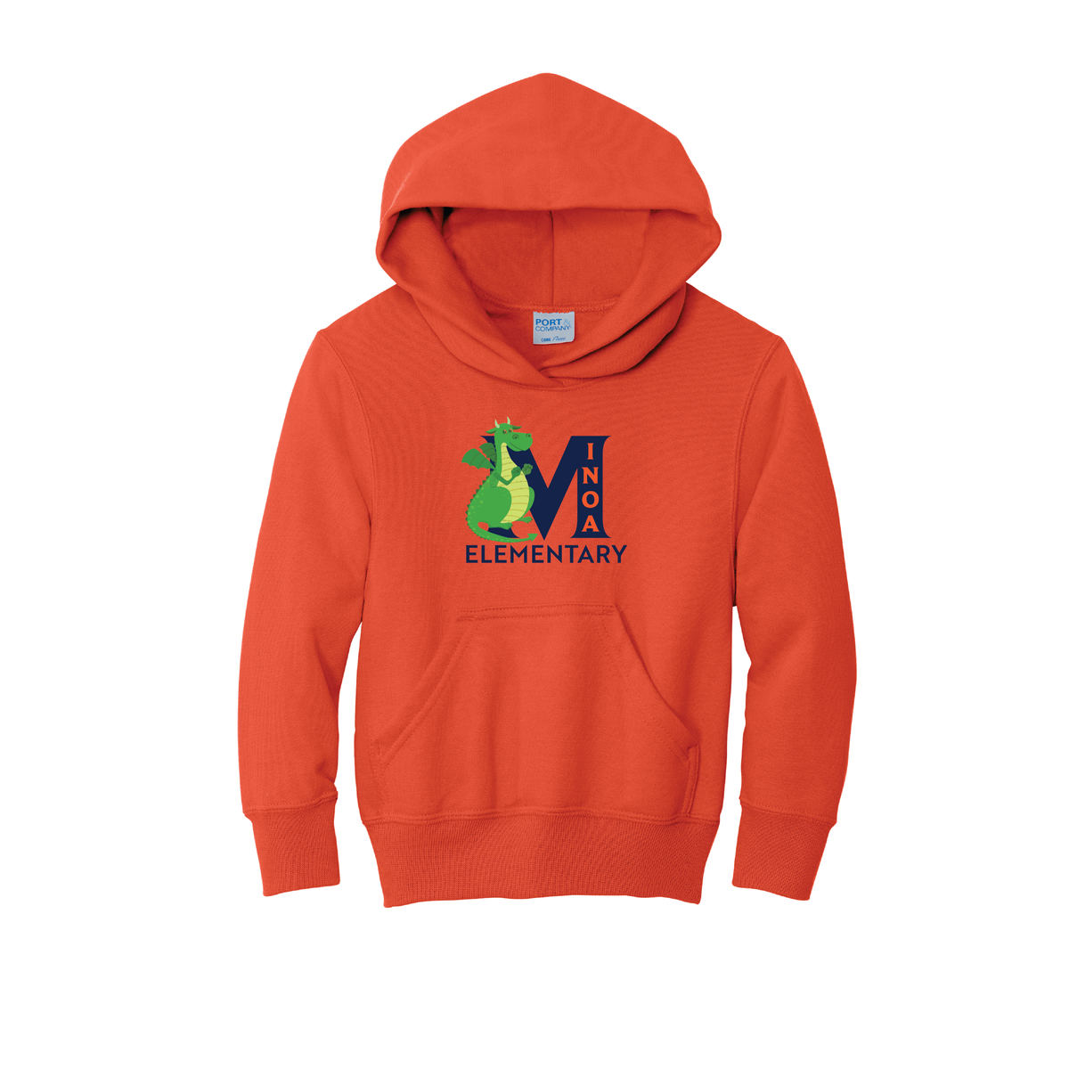 Port & Company® Youth Core Fleece Pullover Hooded Sweatshirt - Dragon M